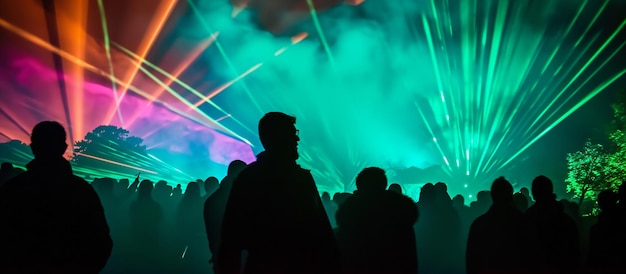 Effet de lumière de spectacle laser de fête pour club de danse disco Nightclub abstrait couleur iridescente rayon de néon