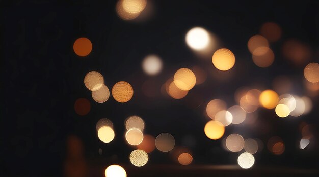 Effet des lumières bokeh sur un fond sombre