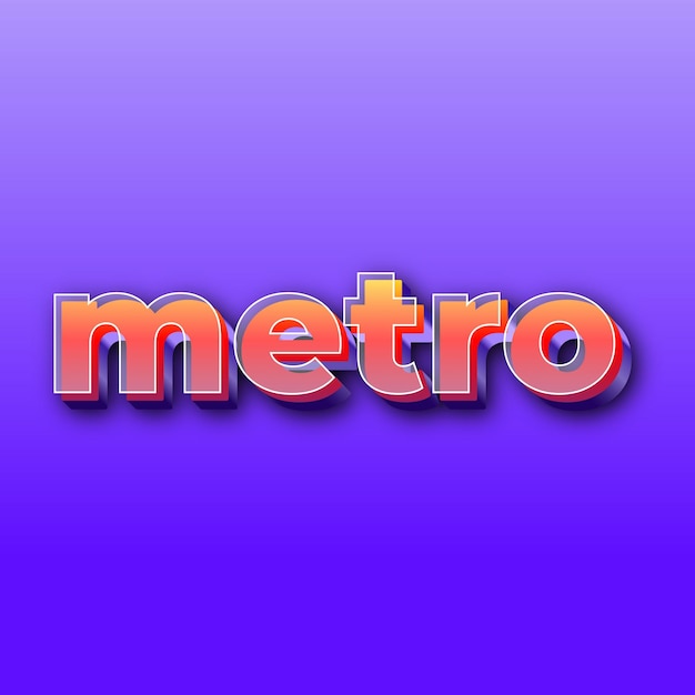 Effet metroText JPG dégradé violet fond carte photo