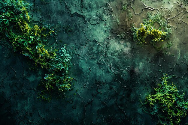 Photo effet de la mousse sur le mur texturé avec des motifs de poussière de menthe