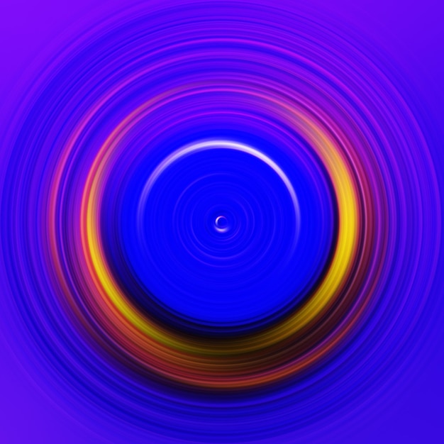 Effet de mouvement radial coloré Arrière-plan arrondi abstrait Curves de couleur et sphère Anneaux et cercles de gradient multicolore Papier peint Arrière-plans et bannières à texture colorée