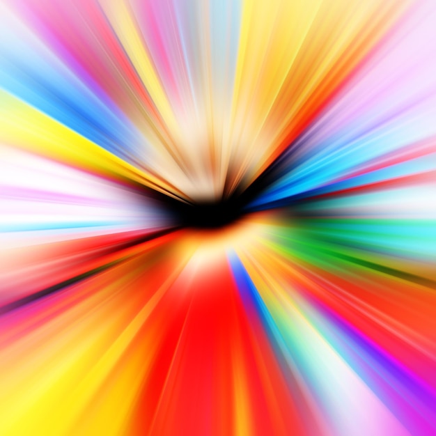 Effet de mouvement de zoom coloré Arrière-plan abstrait Lignes de couleur Arrière-plane et bannière de texture colorée Motif de gradient multicolore et papier peint texturé