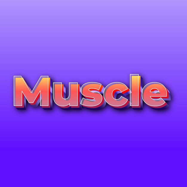 Effet MuscleText JPG dégradé violet fond carte photo