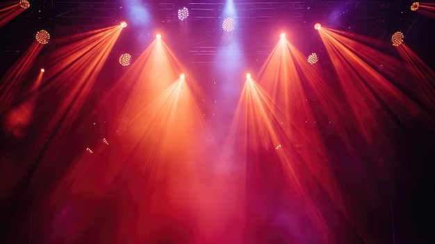 Effet de projecteur pour la scène de concert de théâtre Lumière rougeoyante abstraite du projecteur éclairé