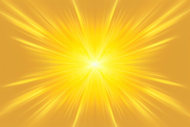 Effet de rayons de lumière jaune réaliste isolés sur un fond transparent Effet réaliste de lumière solaire