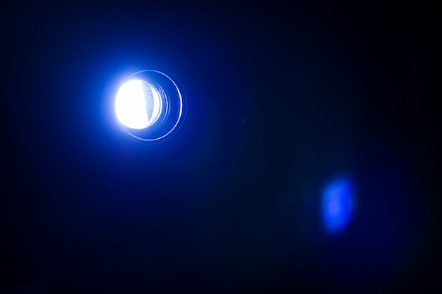 Effet spécial de lumière bleue flare