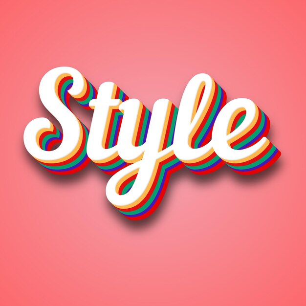 Effet de style de texte photo image cool