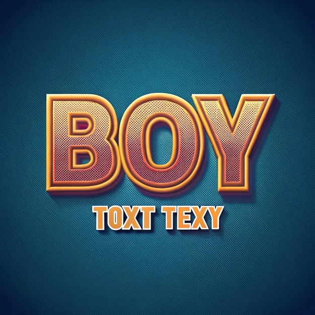Effet de style de texte pour garçons