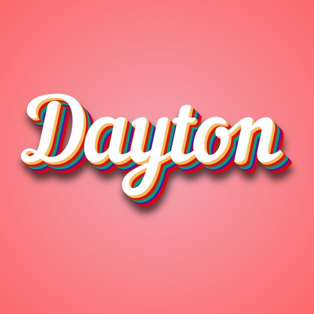 Photo l'effet de texte de dayton photo image cool