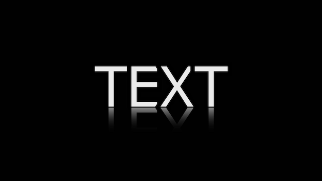 Effet de texte design3d rendant le fond noir