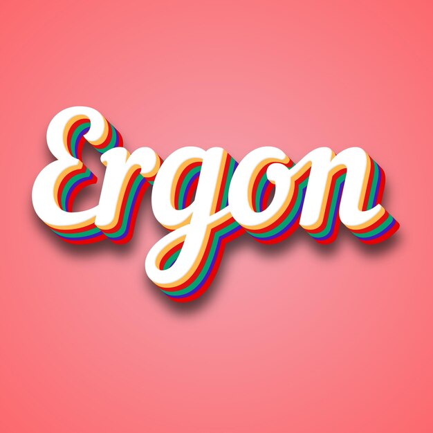 Photo l'effet de texte d'ergon photo image cool