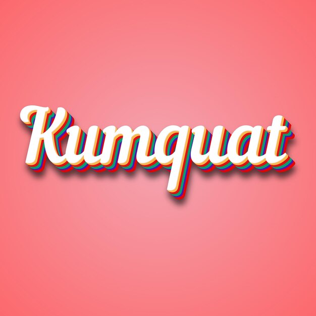 Effet de texte Kumquat Photo image cool