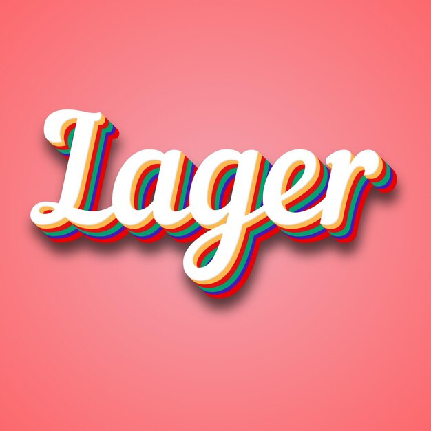 L'effet de texte de Lager Photo Image Cool