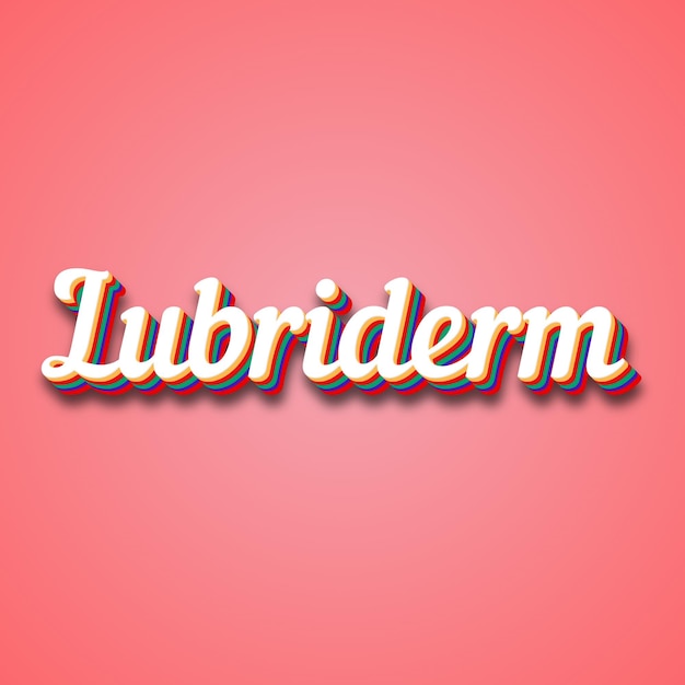 L'effet de texte de Lubriderm photo image cool