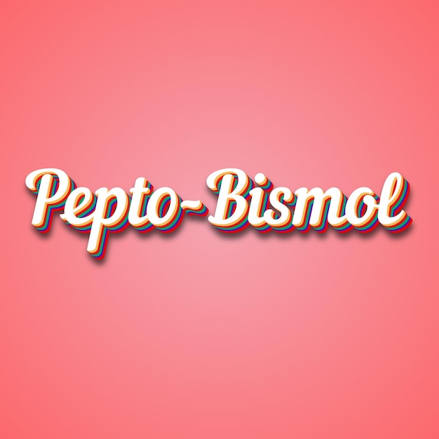 L'effet de texte de Pepto Bismol Photo Image est cool