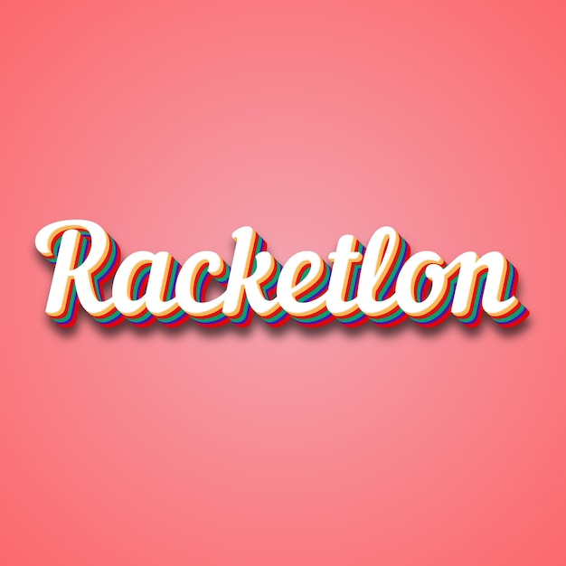 Photo l'effet de texte de racketlon photo image cool