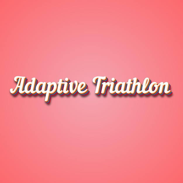 Photo effet de texte de triathlon adaptatif photo image cool