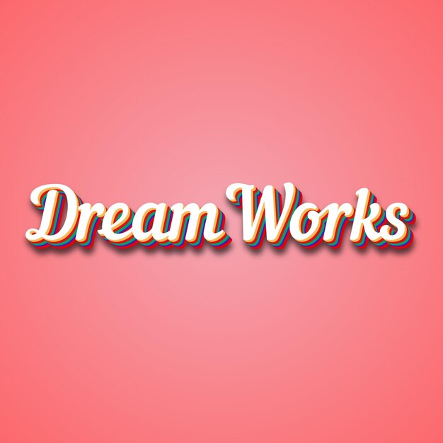 Effets de texte de DreamWorks Photo d'image cool
