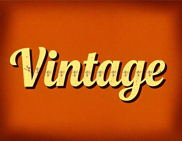 Photo effets de texte en gras époustouflants de mots vintage des dessins dynamiques