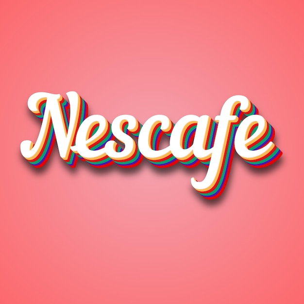 Les effets de texte de Nescafe Photo Image Cool