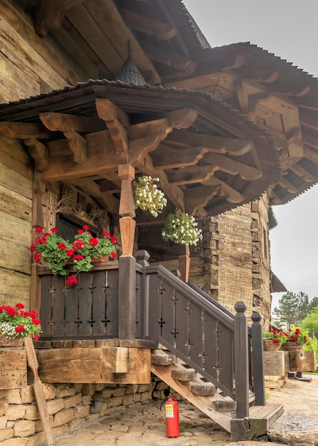 Église en bois dans le Village Museum Chisinau Moldova