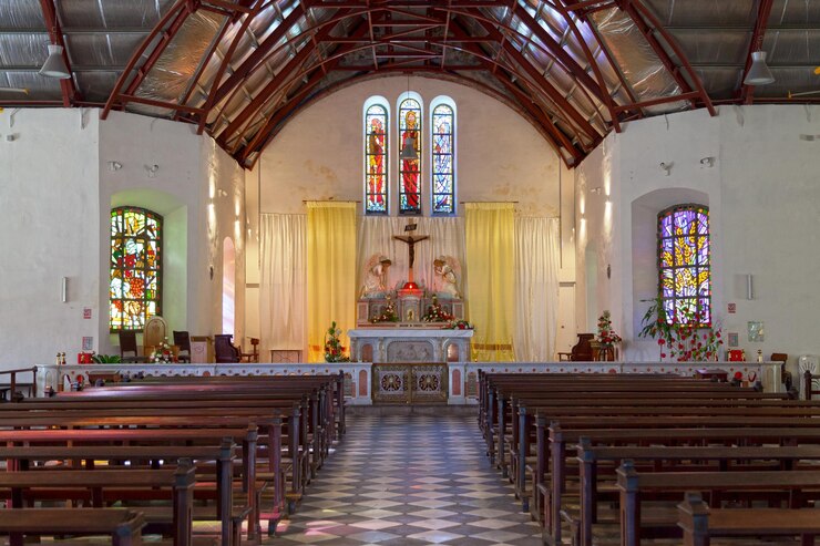 Photo l'église de la conversion à saint-paul de la réunion