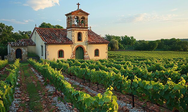 une église avec une croix au sommet