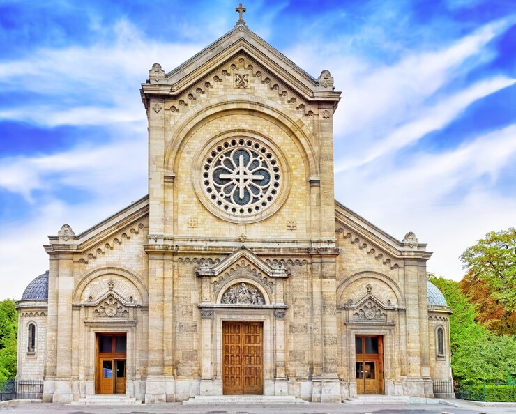 Photo eglise eglise notre dame des champs. paris. la france.