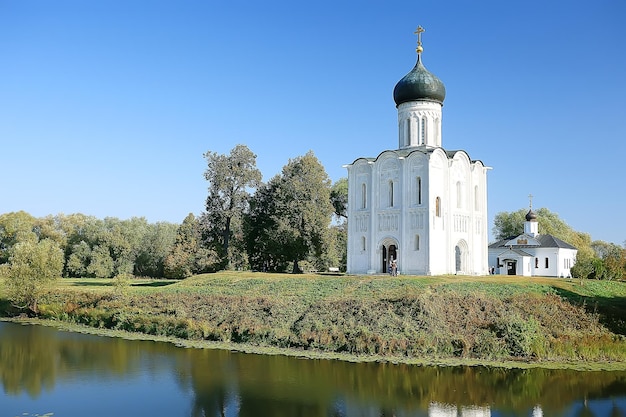 église paysage d'été orthodoxe / paysage d'été, foi religion architecture de la Russie