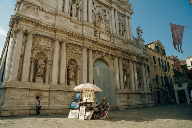 Photo l'église santa maria zobenigo de santa maria del giglio est située à venise, en italie, en mai 2023.