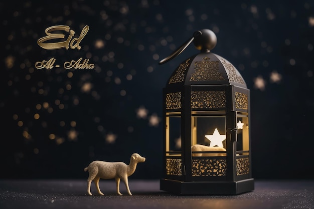 Eid Al Adha Banner Design Fond arabe islamique pour le festival de la communauté musulmane Vacances musulmanes Ramadan Raya Hari EidalAdha et Mawlid Generative AI