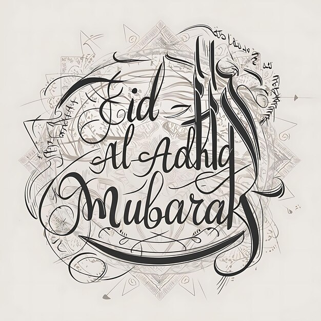 Photo eid al adha mubarak dessin d'arrière-plan d'illustration vectorielle abstraite