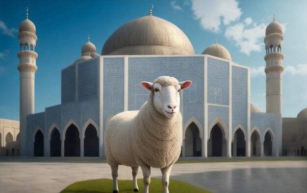 Eid al adha mubarak festival islamique illustration IA générative