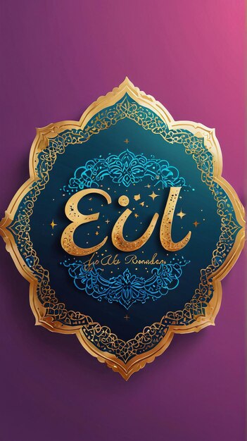 Eid Mubarak un ensemble d'appel de calligraphie arabe