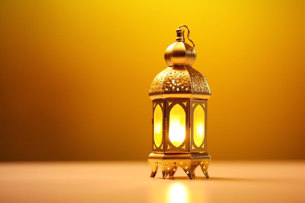 Photo eid mubarak et ramadan kareem avec une lanterne islamique et une mosquée eid al fitr en arrière-plan
