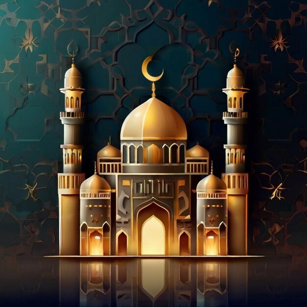 Eid mubarak Ramadan Karim Eid ul fitr Carte d'Aïd pour l'Aïd ul fitr Adha