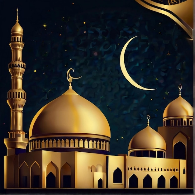 Eid mubarak Ramadan Karim Eid ul fitr Carte d'Aïd pour l'Aïd ul fitr Adha