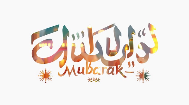 Eid Mubarak typographie 24 simple lowpoly mignon 3D de l'éid al adha Mubarak arrière-plan