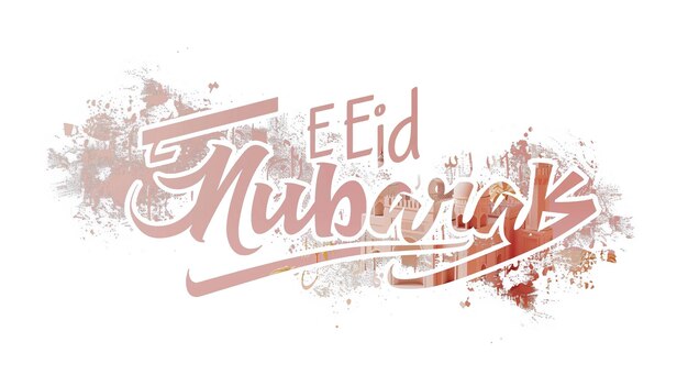 Photo eid mubarak typographie 8 simple lowpoly mignon 3d de l'éid al adha mubarak arrière-plan