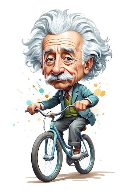 Einstein sur des roues Abstrait 64K Illustration vectorielle