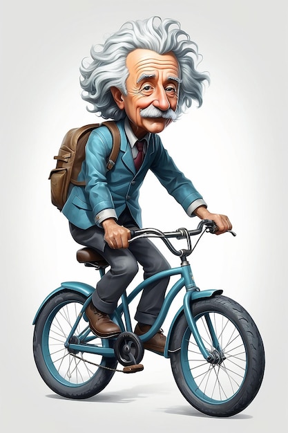 Einstein sur des roues Abstrait 64K Illustration vectorielle