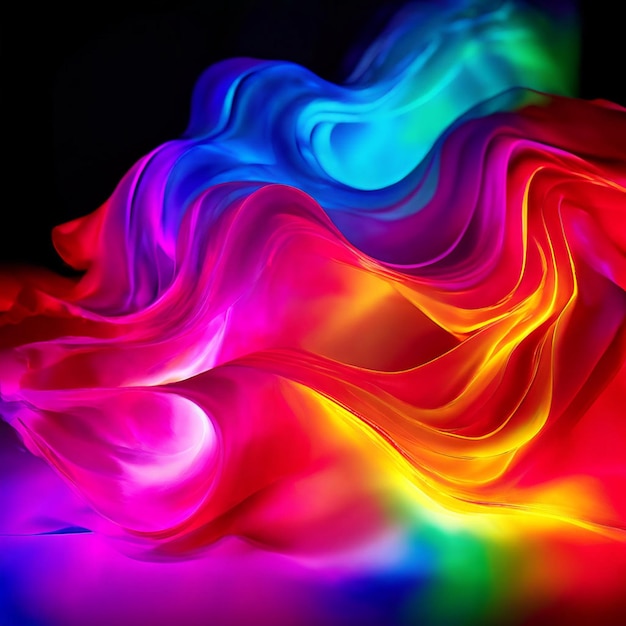 Photo Électrique et vif un spectacle dynamique de couleurs radieuses et audacieuses