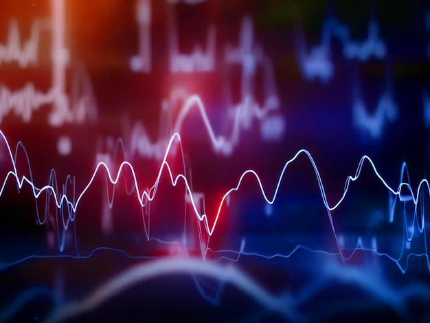 un électrocardiogramme ECG ou un graphique ECG montrant l'activité électrique du cœur au fil du temps