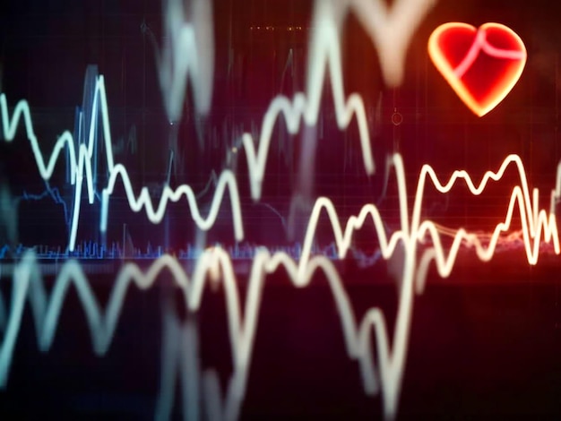 un électrocardiogramme ECG ou un graphique ECG montrant l'activité électrique du cœur au fil du temps
