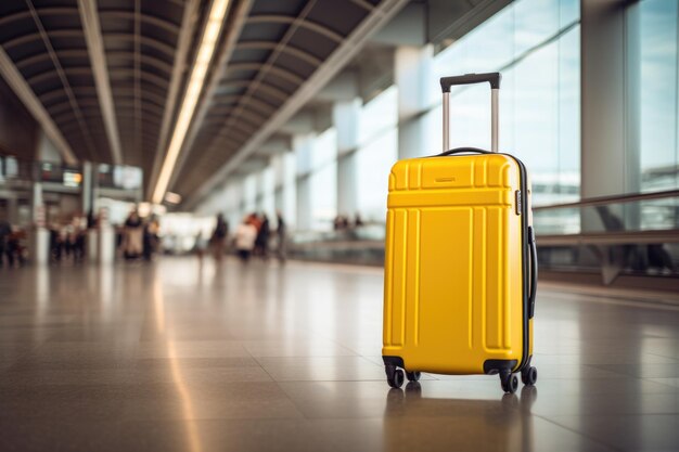 L'élégance de l'aéroport L'attrait du voyage encapsulé dans une valise chic à l'aérodrome rayonnant des vibrations d'envie de voyager