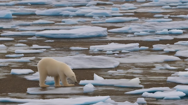 Photo l'élégance arctique un royaume gelé des ours polaires