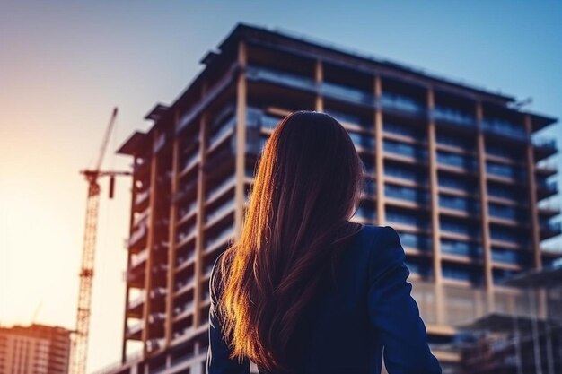 Élégance dans l'ingénierie photo d'ingénieure femme