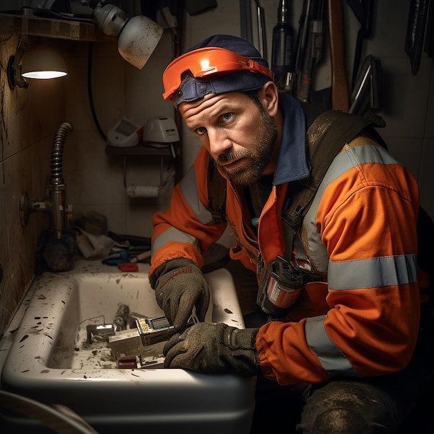 Photo l'élégance d'un électricien habile