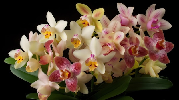 Élégance époustouflante Cymbidium orchidée Orchidée splendeur dans des détails exquis