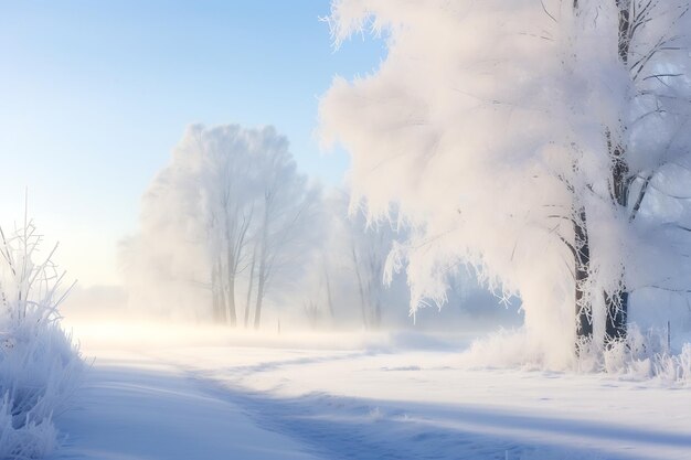 Élégance givrée cristallisée matin d'hiver photo d'hiver